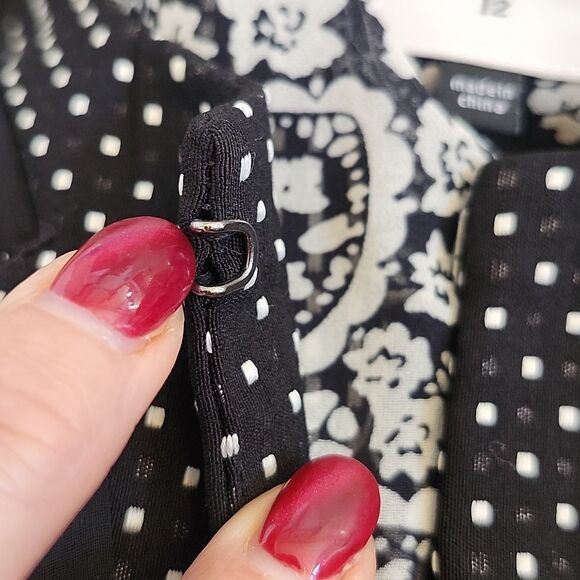 CAbi Style #5156 Seaside Chic Black Cropped Jacket White Dots, 12 - Picture 11 of 12